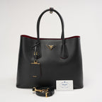 Prada Double Saffiano Medium Double Bag Black