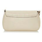 Gucci Soho GG Ivory Off White Leather Handbag Crossbody Clutch Italy Bag NEW
