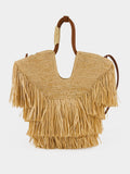 Natural Goldentime Small Fringe Tote