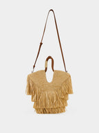 Natural Goldentime Small Fringe Tote
