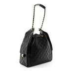 Caviar Quilted Medium Chanel 25 Handbag Black