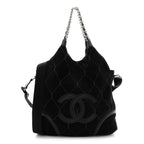 Microsuede Quilted Rodeo Drive Hobo Black