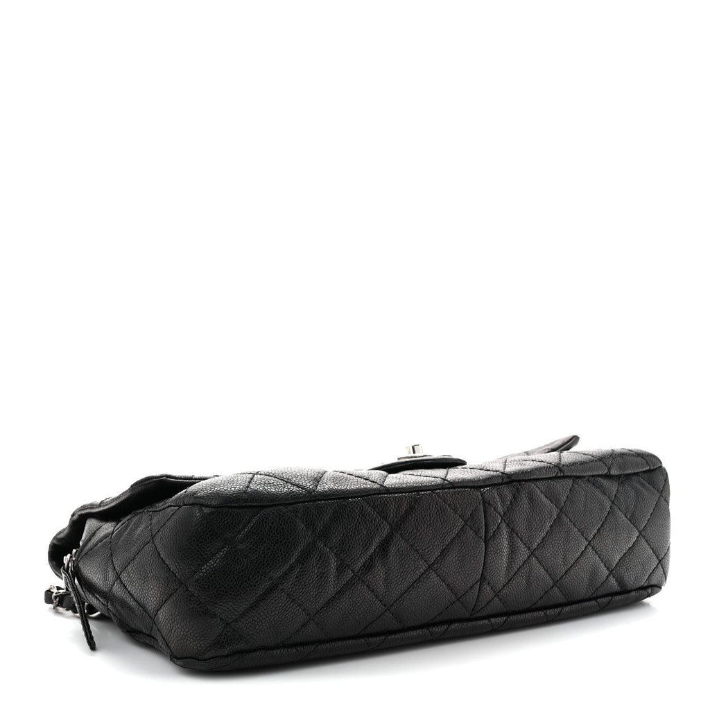 Caviar Quilted Jumbo Easy Flap Black