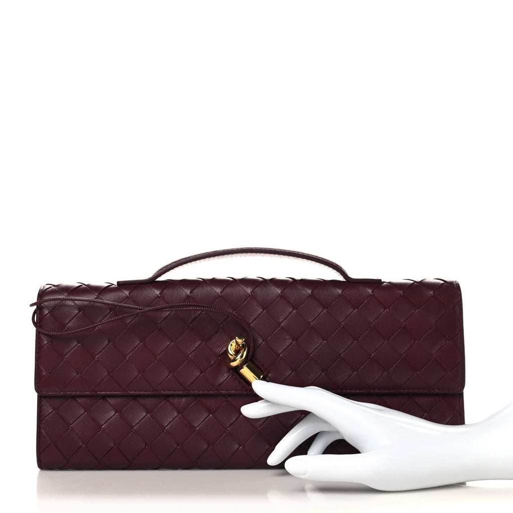 Nappa Intrecciato Long Andiamo Top Handle Clutch Barolo