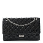 Metallic Calfskin Striped 2.55 Reissue 226 Flap Black
