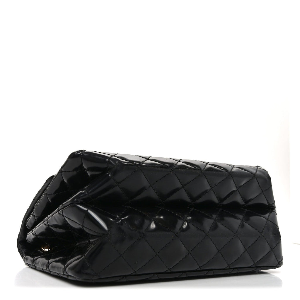 Patent Quilted Accordion Reissue 2.55 Flap Black