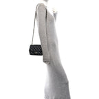 Lambskin Quilted Mini Square Flap Black