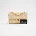 Chanel Vintage Beige Small Classic Double Flap Bag 1994
