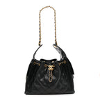 Caviar Quilted Small Chanel 25 Handbag Black