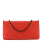 Nappa Intrecciato Continental Wallet on Chain Red