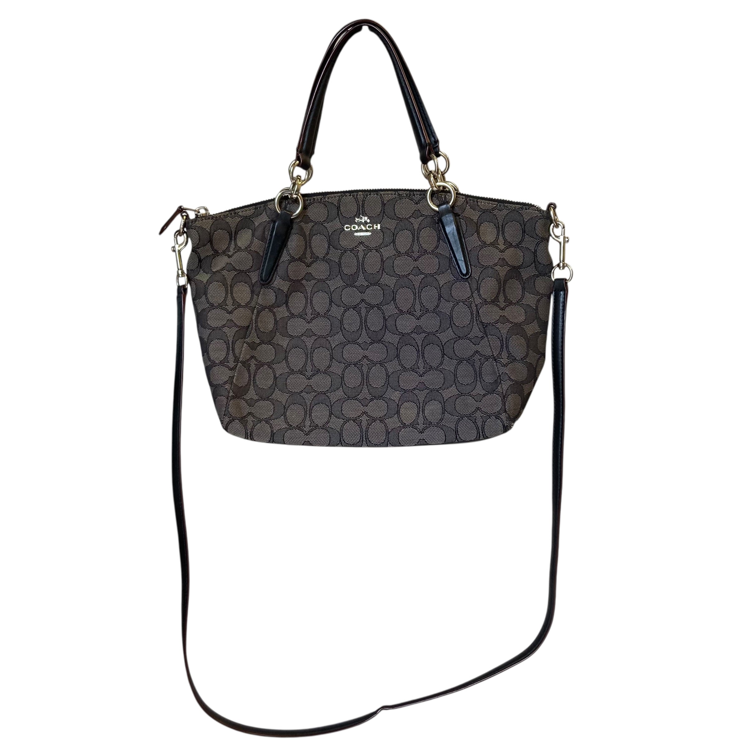 Handbag Designer By Coach In Black, Size:Medium