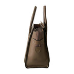 CELINE Micro Luggage Leather Handbag in Grey