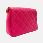 Melody Flap Bag Pink Caviar Leather Mini