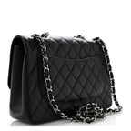 Caviar Quilted Jumbo Single Flap Black