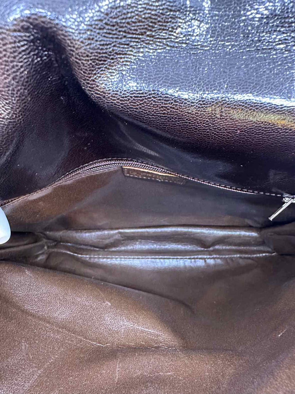 FENDI Brown Leather Weaved Handbag