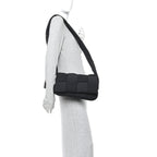 Nylon Intrecciato Padded Tech Cassette Bag Black