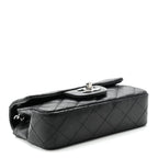 Lambskin Quilted Extra Mini Rectangular Flap Black