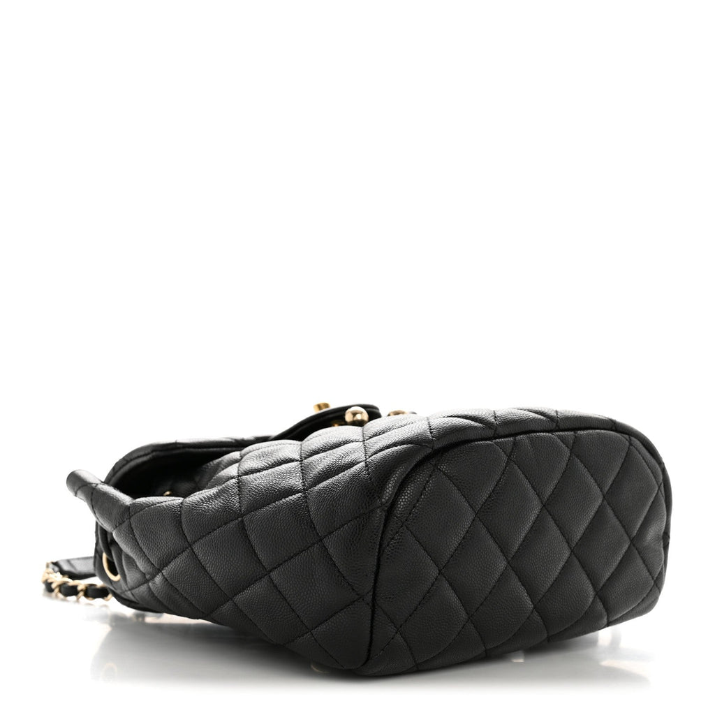 Caviar Quilted Mini Urban Spirit Backpack Black