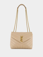 Loulou Beige Small Shoulder Bag