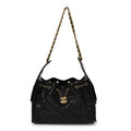 Caviar Quilted Small Chanel 25 Handbag Black