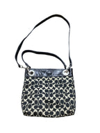 Handbag Designer By Coach In Black & Tan, Size:Medium