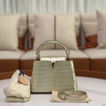 LOUIS VUITTON CAPUCINES MINI – CHAMPAGNE CROCODILE LEATHER