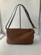 Gucci Half Horsebit Shoulder Bag In Brown Leather, Size: Medium