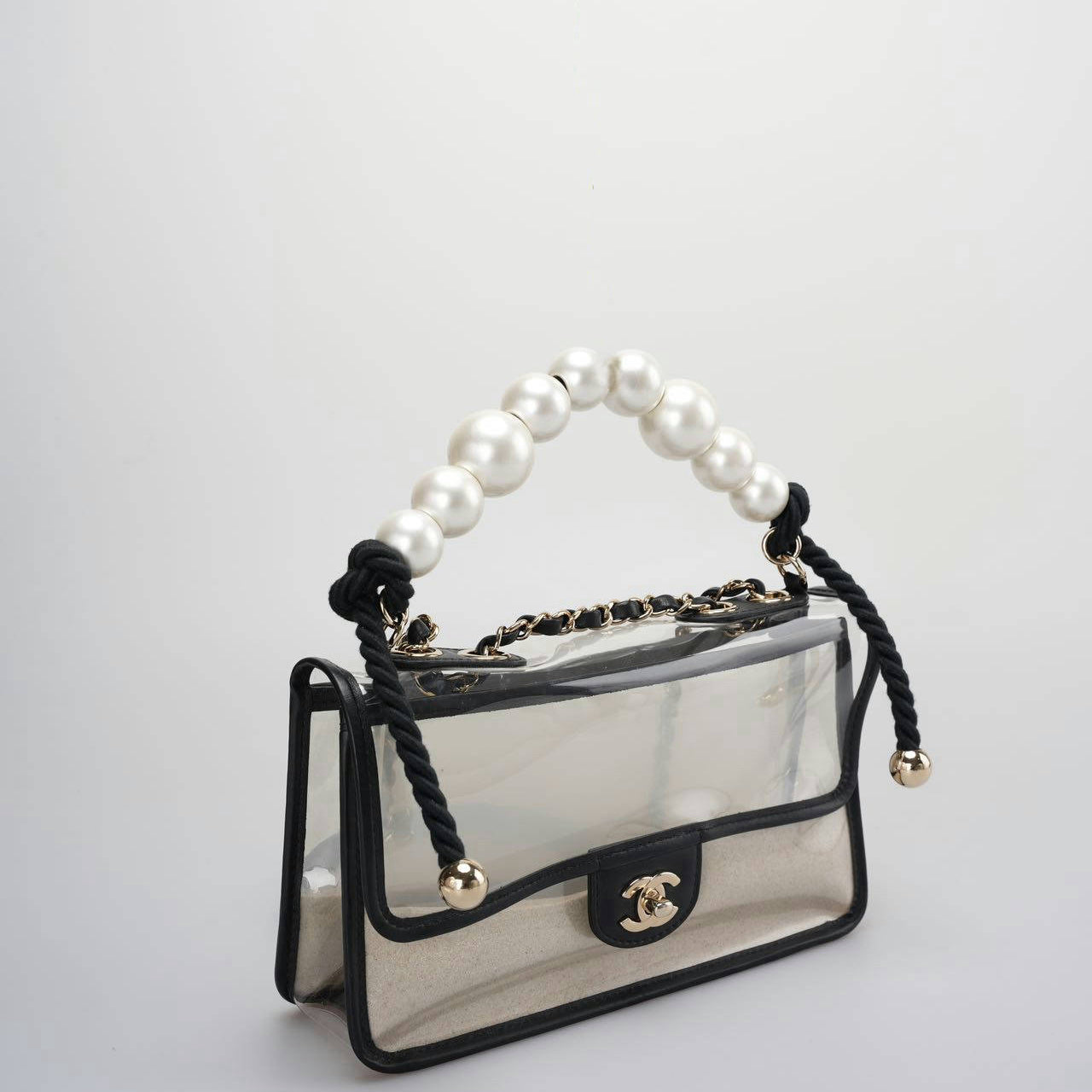 Chanel Sand By The Sea Classic Flap Bag Medium with Pearl Strap – 2018 Collection