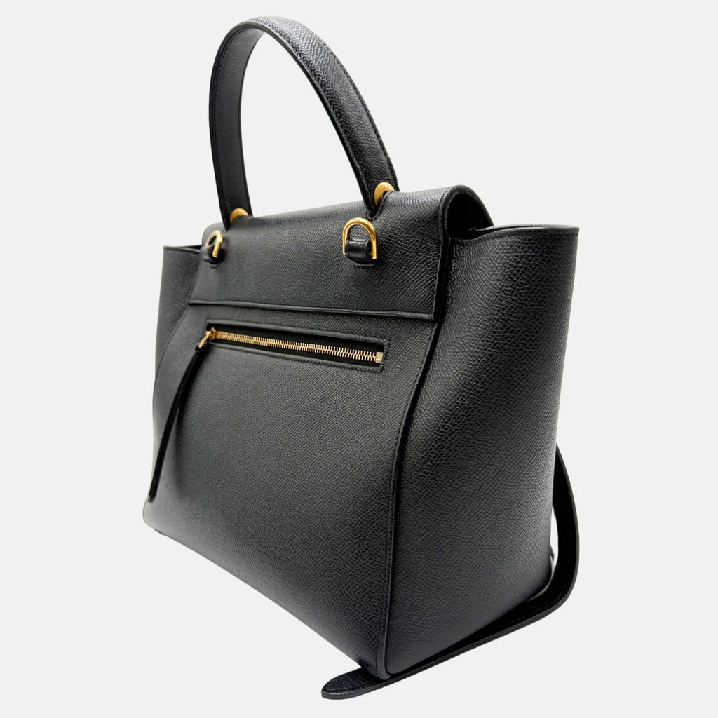 Belt Bag Black Grained Calfskin Nano