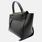 Belt Bag Black Grained Calfskin Nano