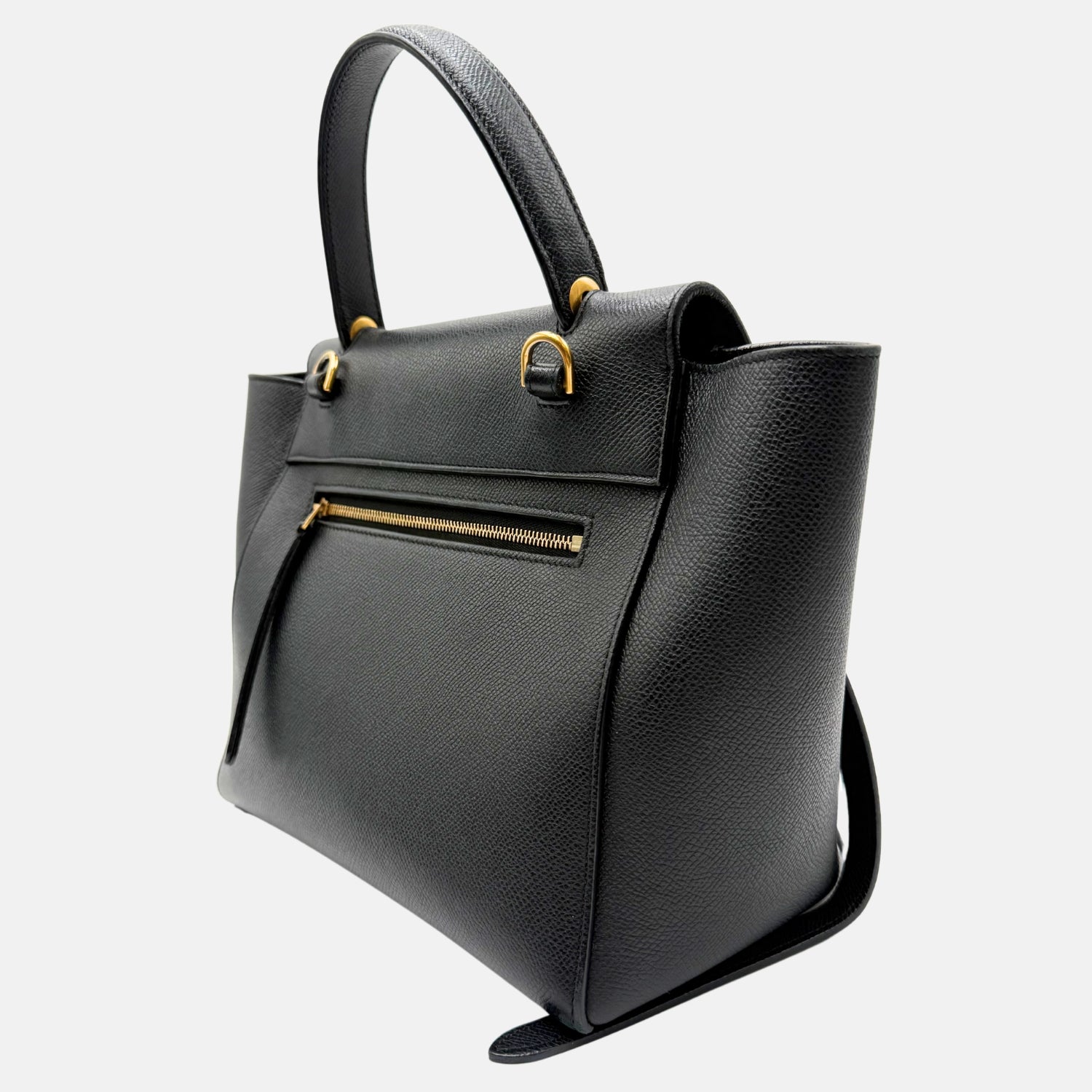Belt Bag Black Grained Calfskin Nano