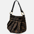Chef Shoulder Bag Brown Zucca Canvas