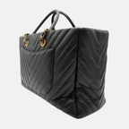 Coco Allure Tote Black Chevron Caviar