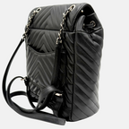 Urban Spirit Backpack Black Chevron Leather