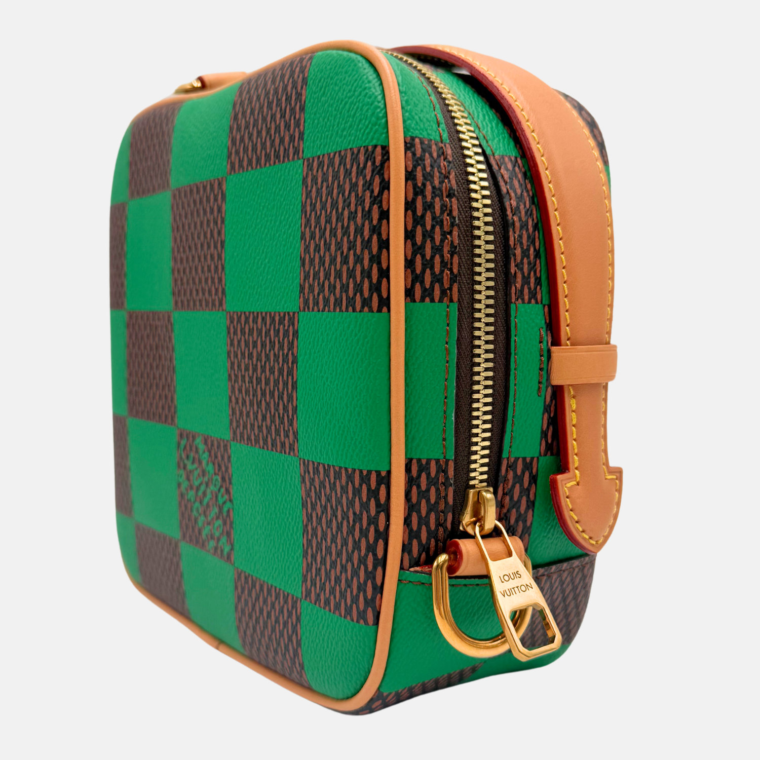 Chess Messenger Green Damier Pop Canvas