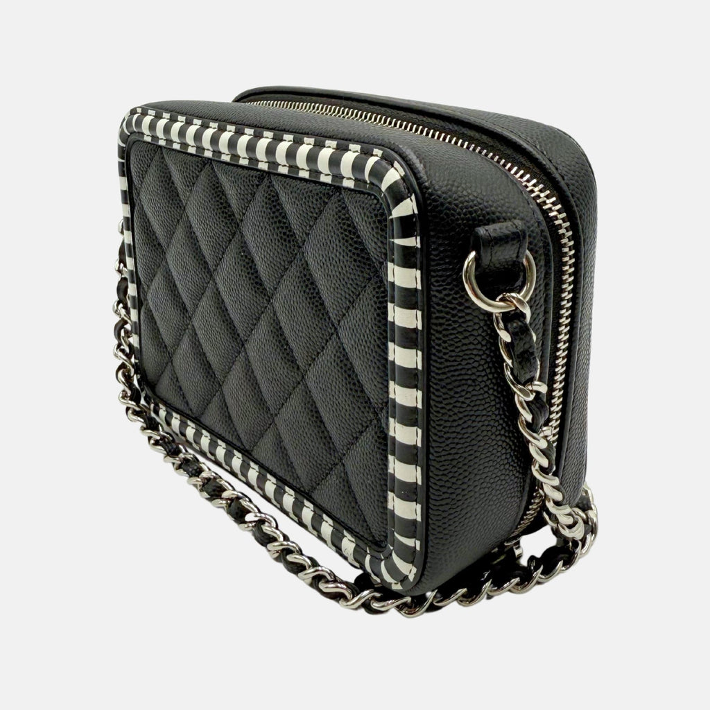 Vanity Bag Black / White Caviar Filligree Mini