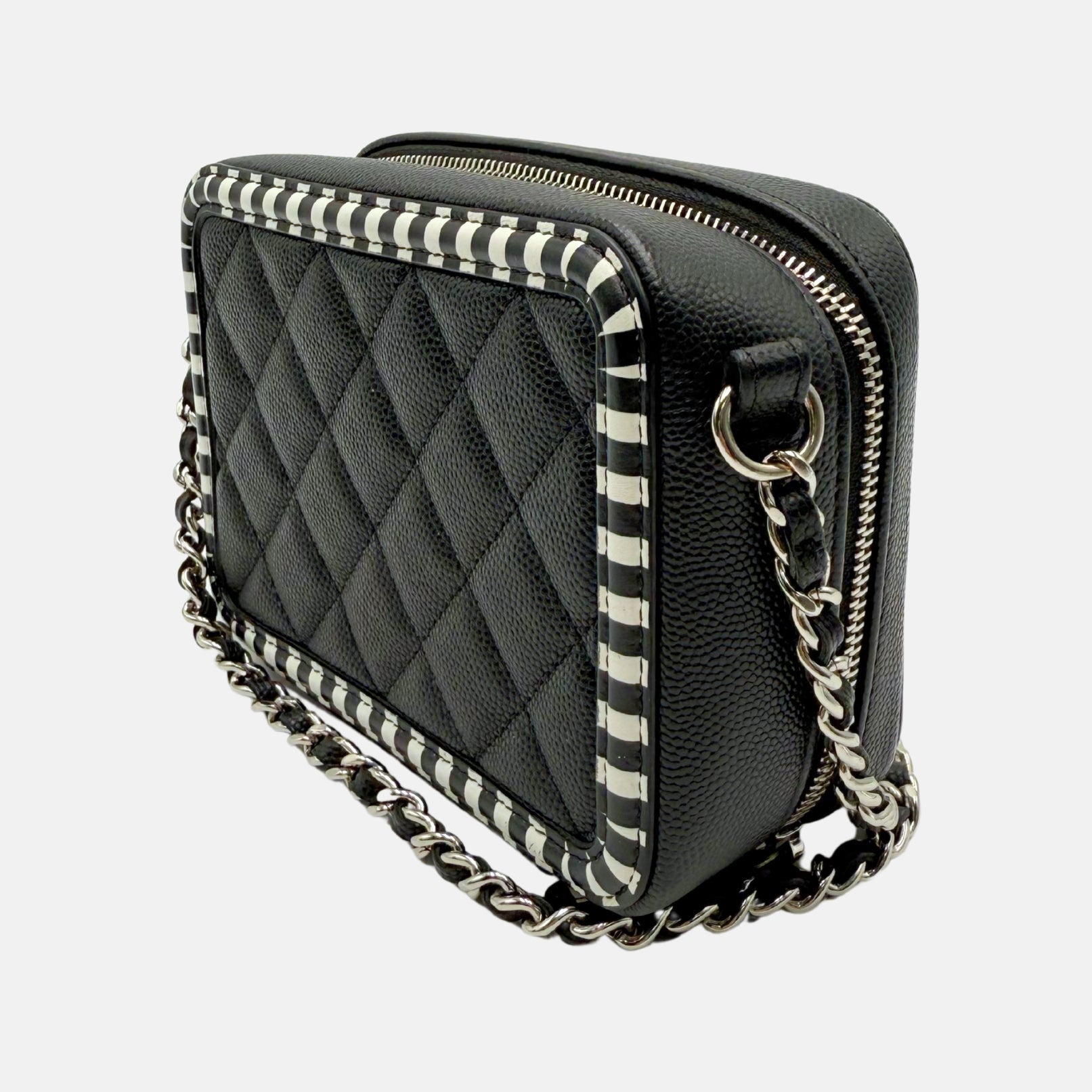Vanity Bag Black / White Caviar Filligree Mini