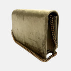 Kate Tassel Crossbody Bag Olive Velvet Medium