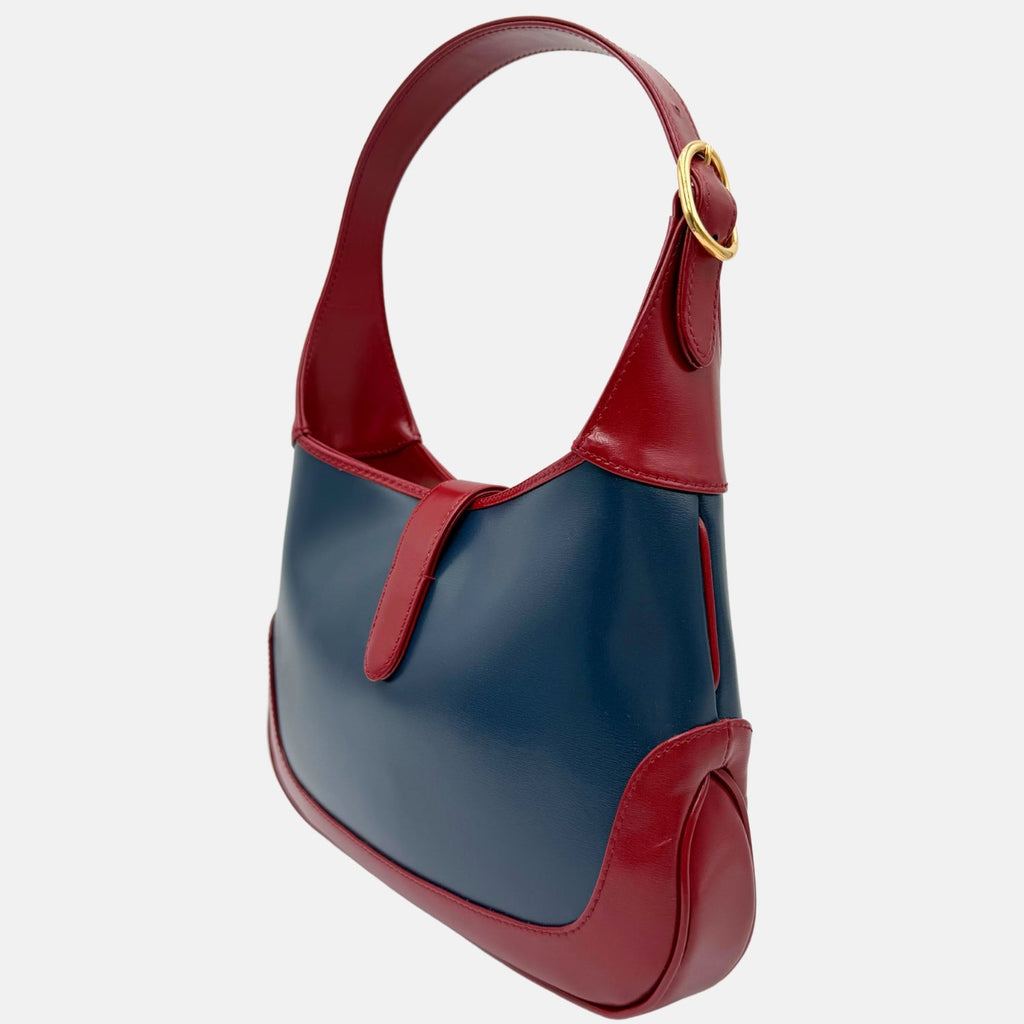 Jackie 1961 Hobo Blue Agata Cherry Red Lux Calfskin Small