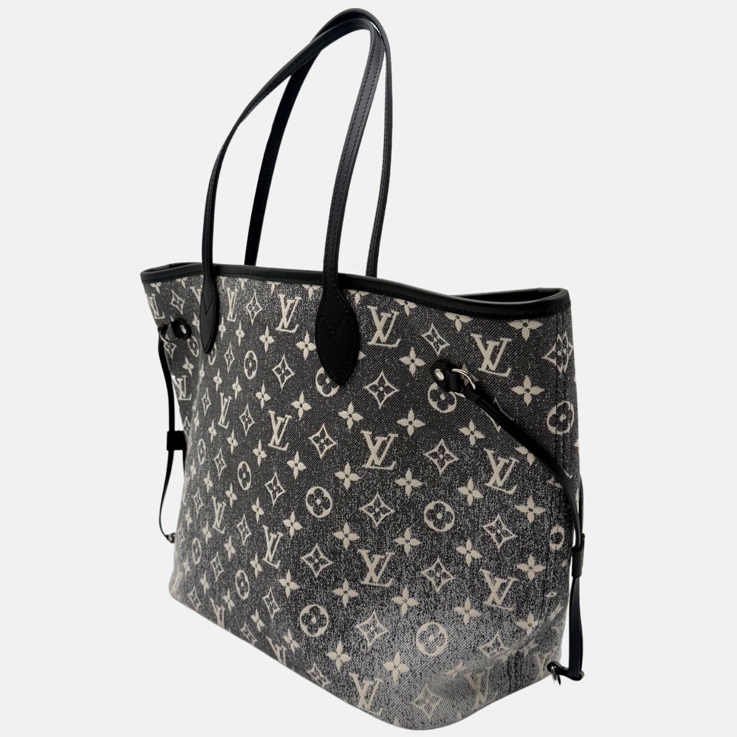 Neverfull MM Grey Denim Monogram Jacquard