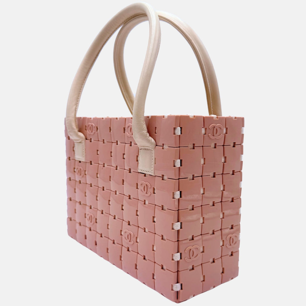 Puzzle Block Handle Tote Pink