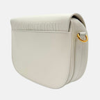 Bobby Flap Bag White Leather Small