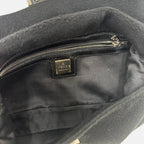 Baguette Bag Black Cashmere/Leather