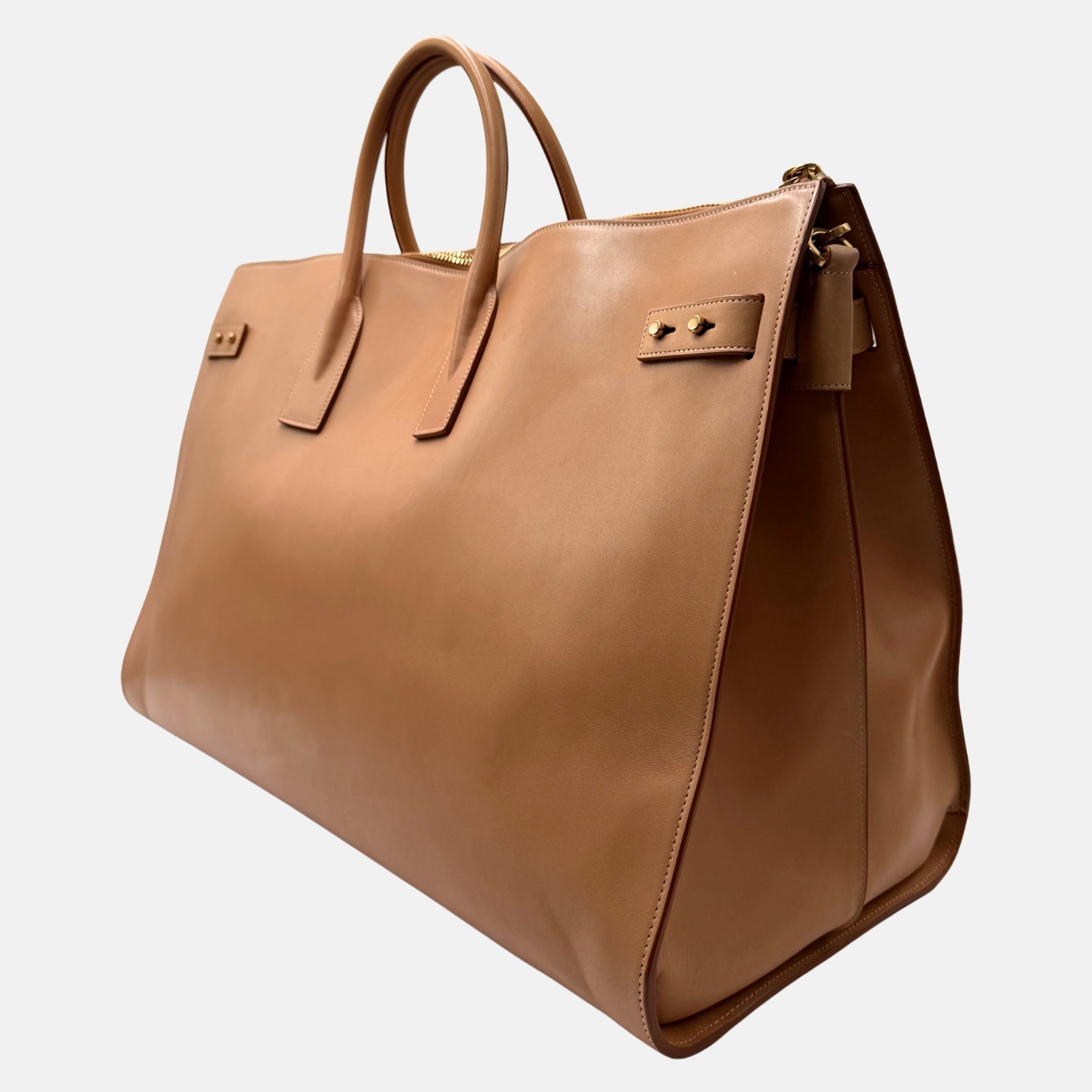 Sac De Jour Duffel Tan Leather Large