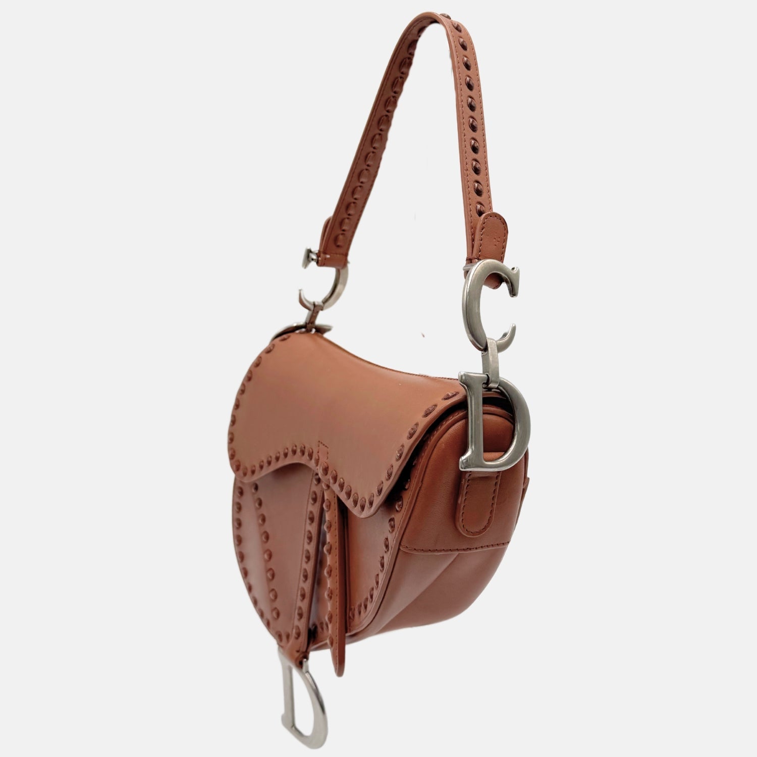 Saddle Bag Brown Studded