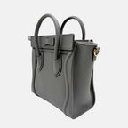 Luggage Nano Tote Kohl Drummed Calfskin