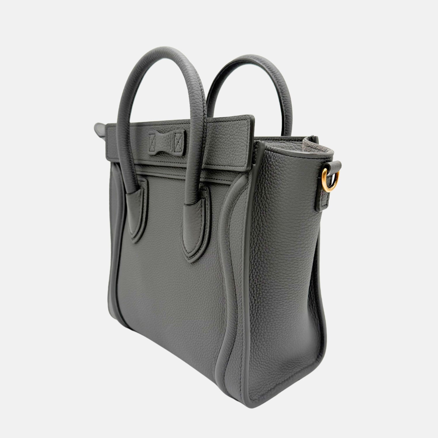 Luggage Nano Tote Kohl Drummed Calfskin
