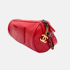 Chain 20s Signature Bowling Bag Red Leather