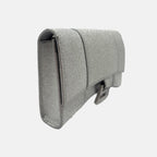 Hourglass Glitter Bag Silver Glitter Leather