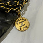 CHANEL 22 BAG SMALL IN BLACK WITH WHITE STITCHING